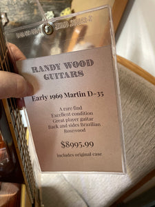 1969 Martin D-35 Guitar with Brazilian Rosewood